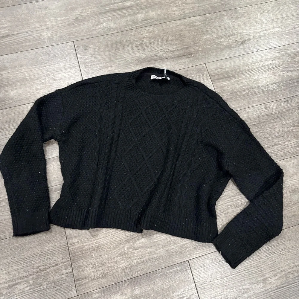 DKNY Black Cable Knit Women's Sweater